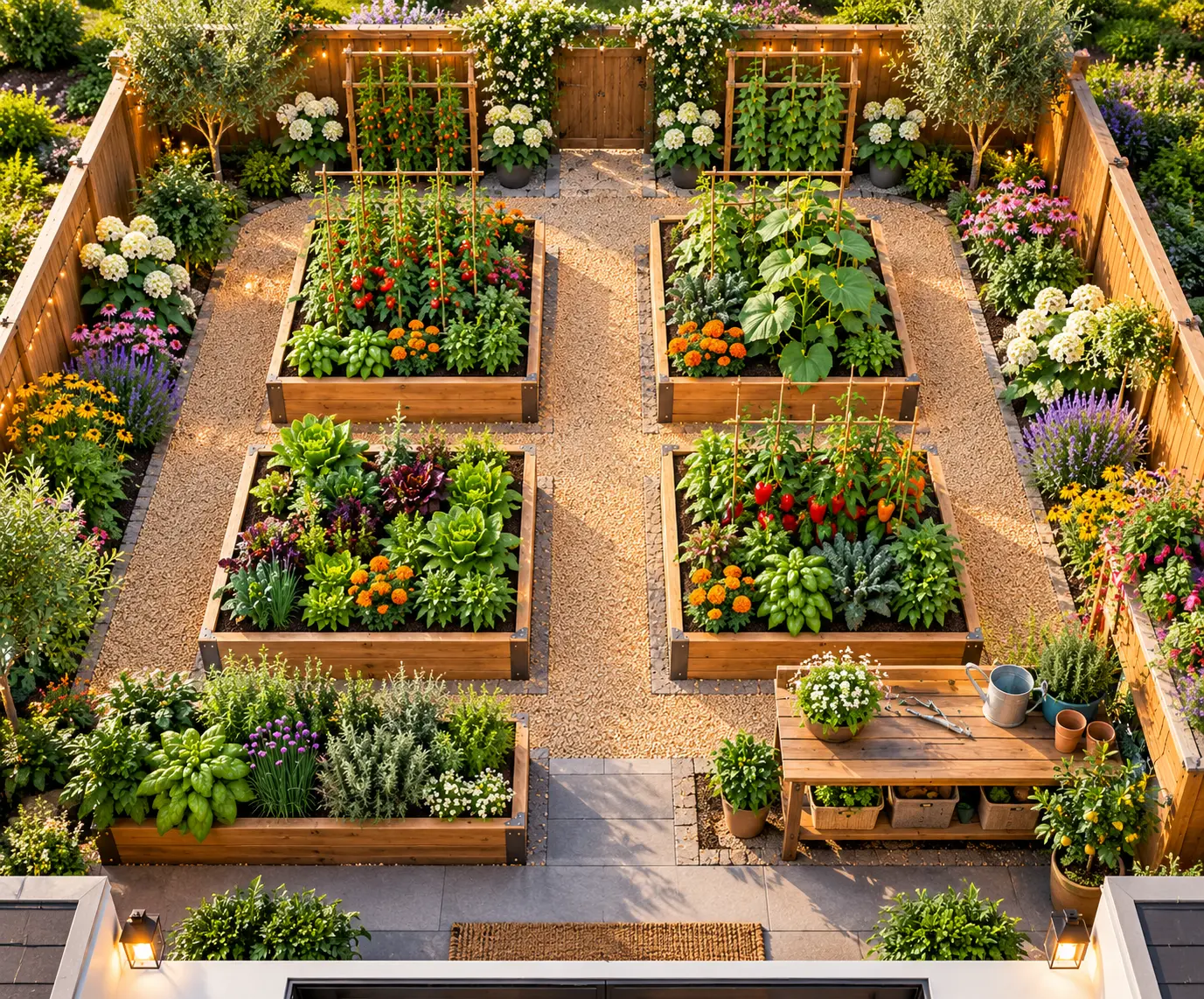 20×30 Backyard Garden Design: Vegetables, Herbs & Raised Beds